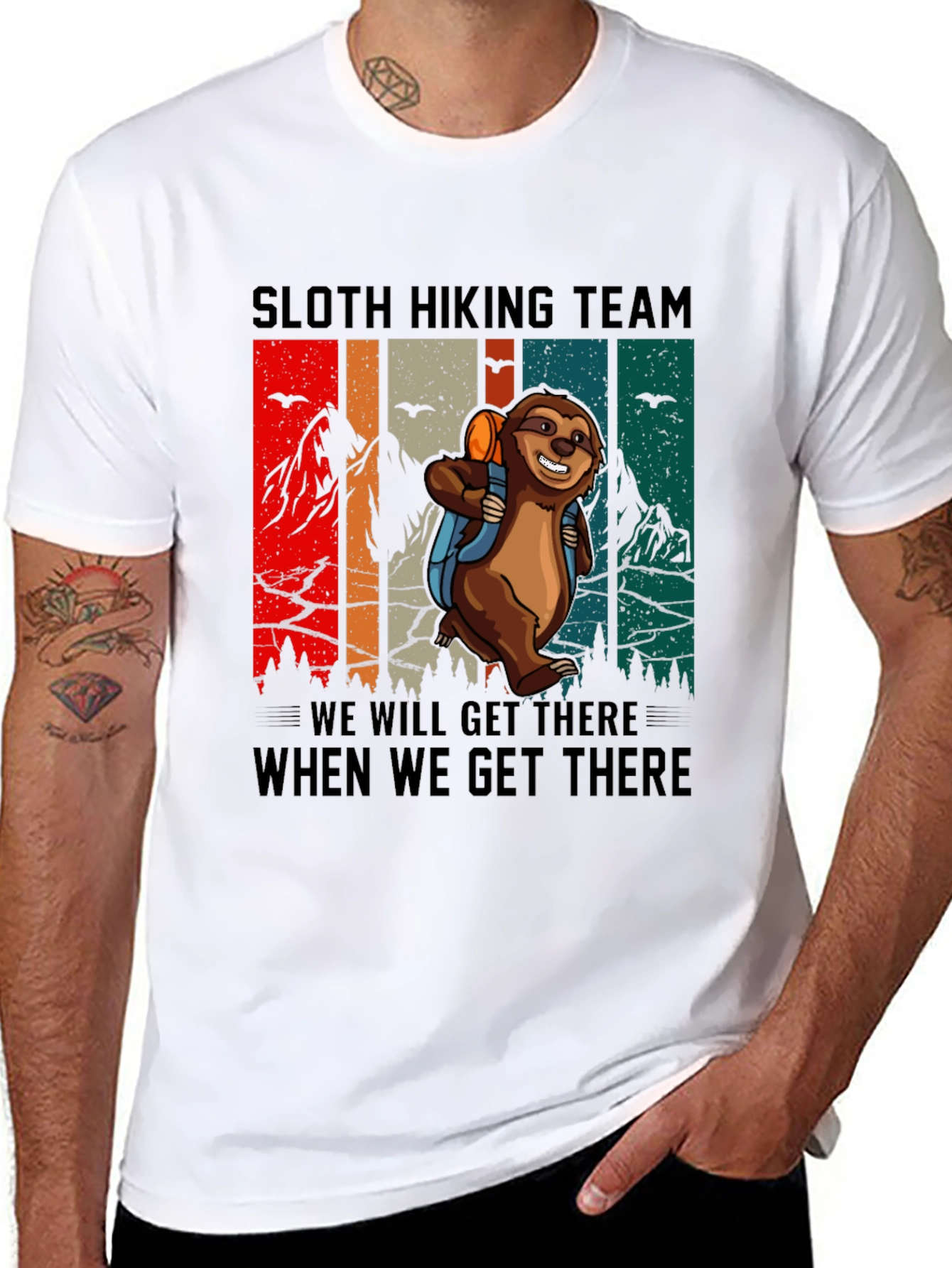 Sloth Hiking Team Graphic Tee