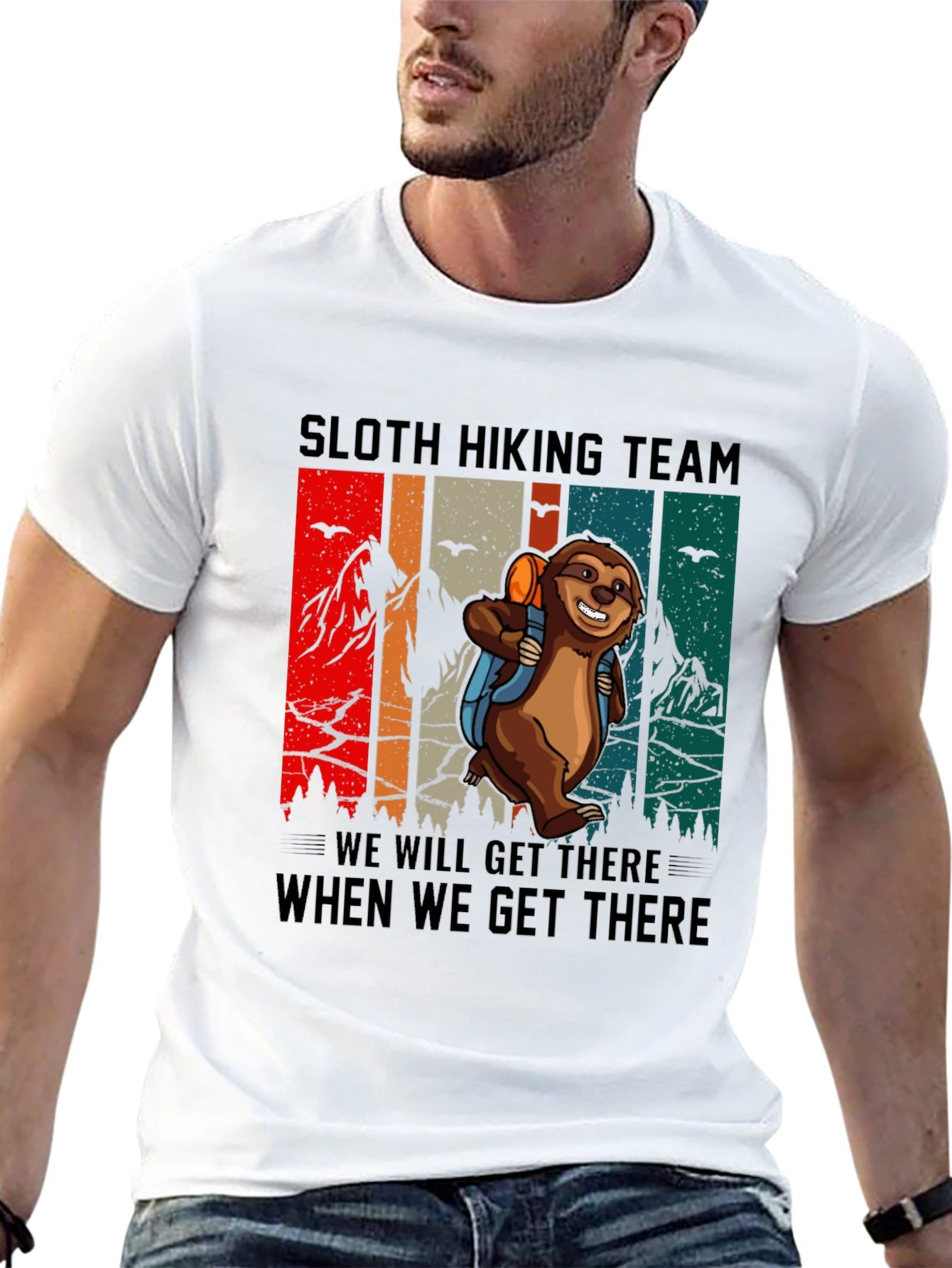 Sloth Hiking Team Graphic Tee