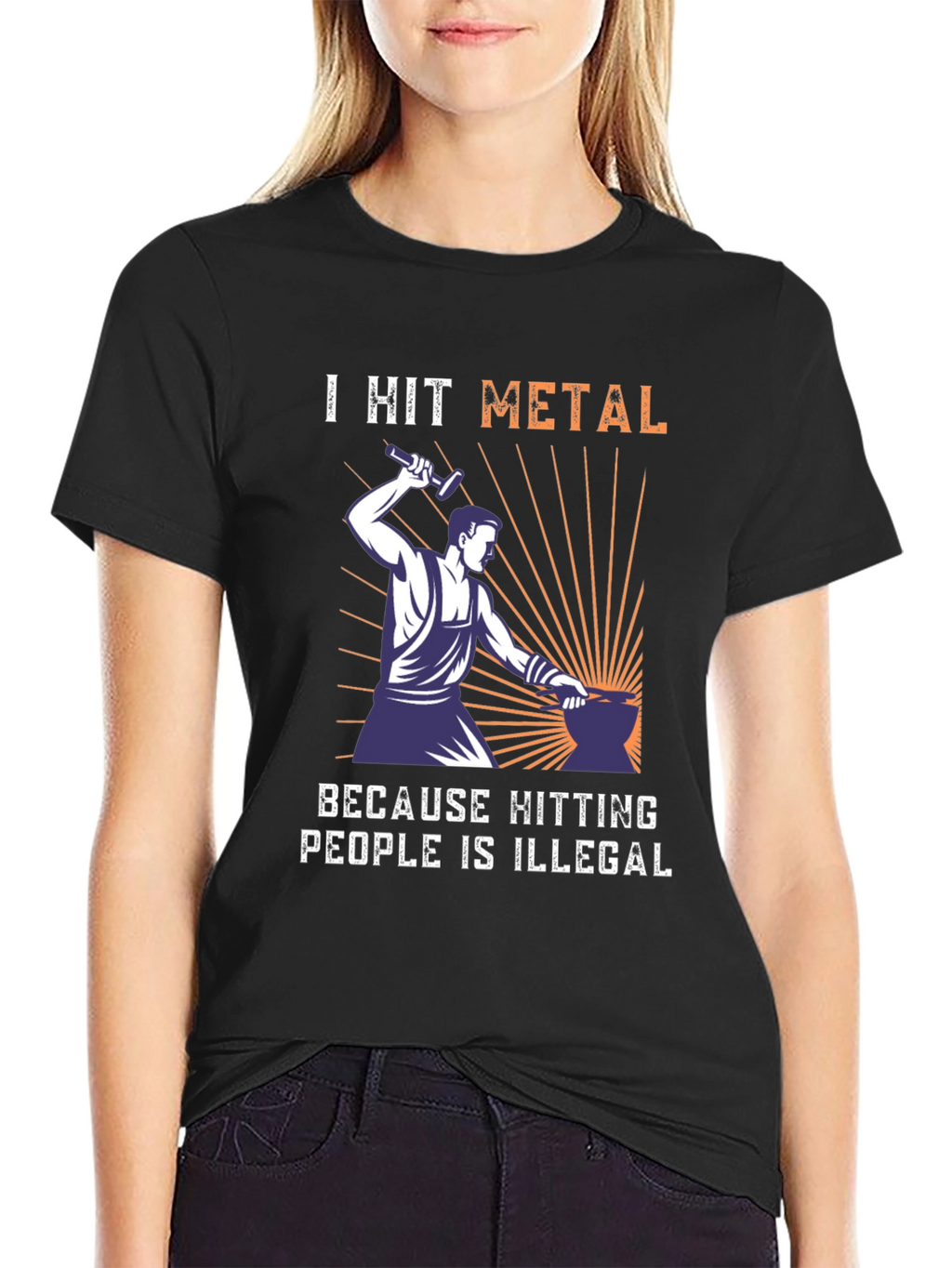 I Hit Metal Funny Blacksmith T-Shirt