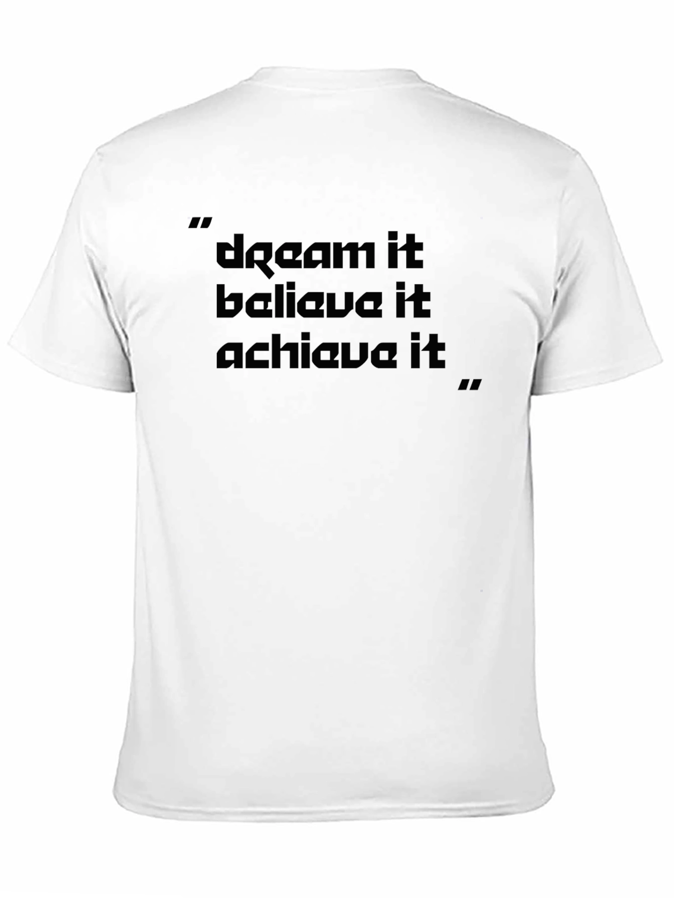 Motivational Black T-Shirt - Dream Believe Achieve