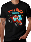 This Little Farmer is Three Birthday T-Shirt