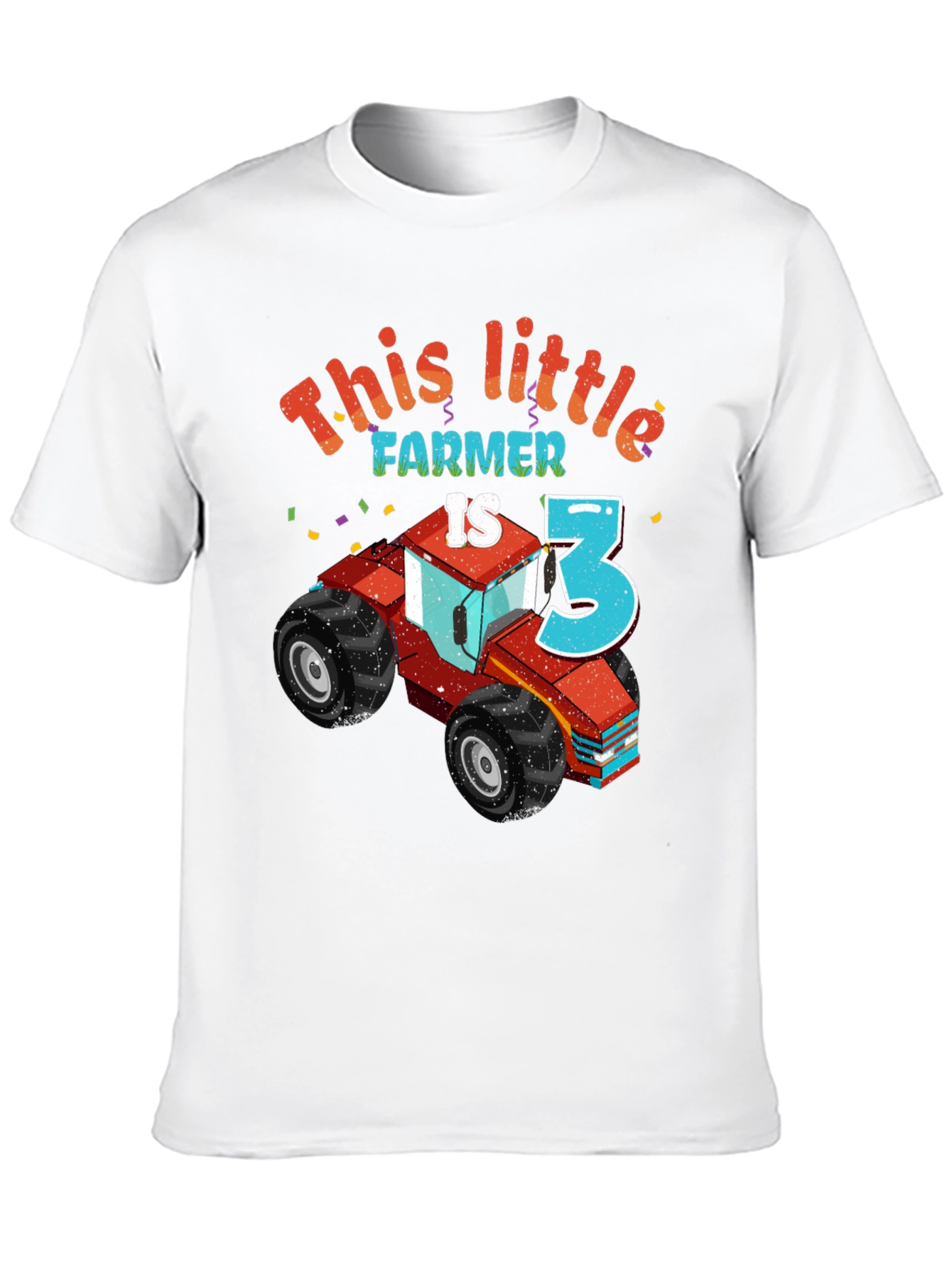 This Little Farmer is Three Birthday T-Shirt