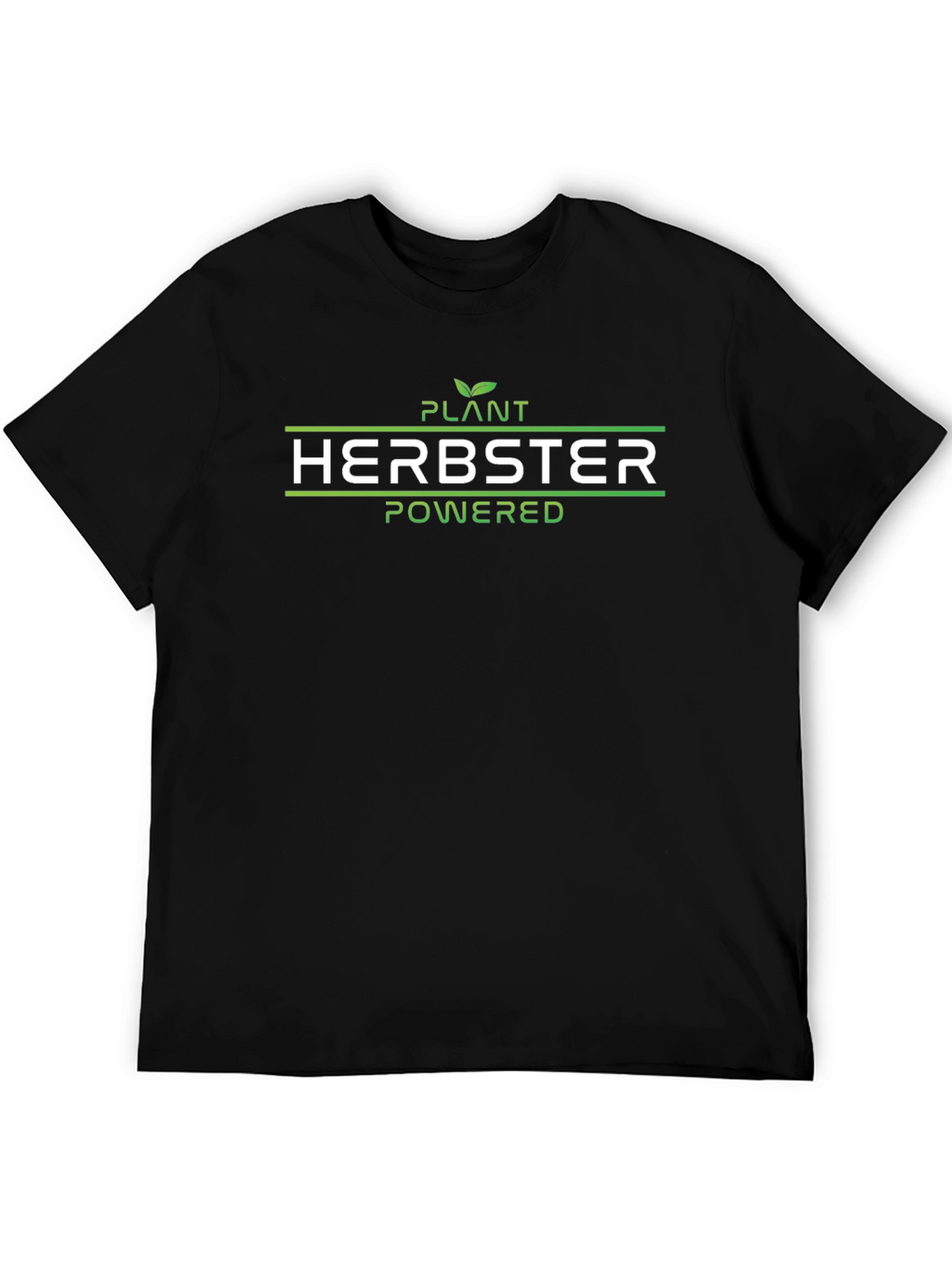 Plant Herbster Powered Black T-Shirt