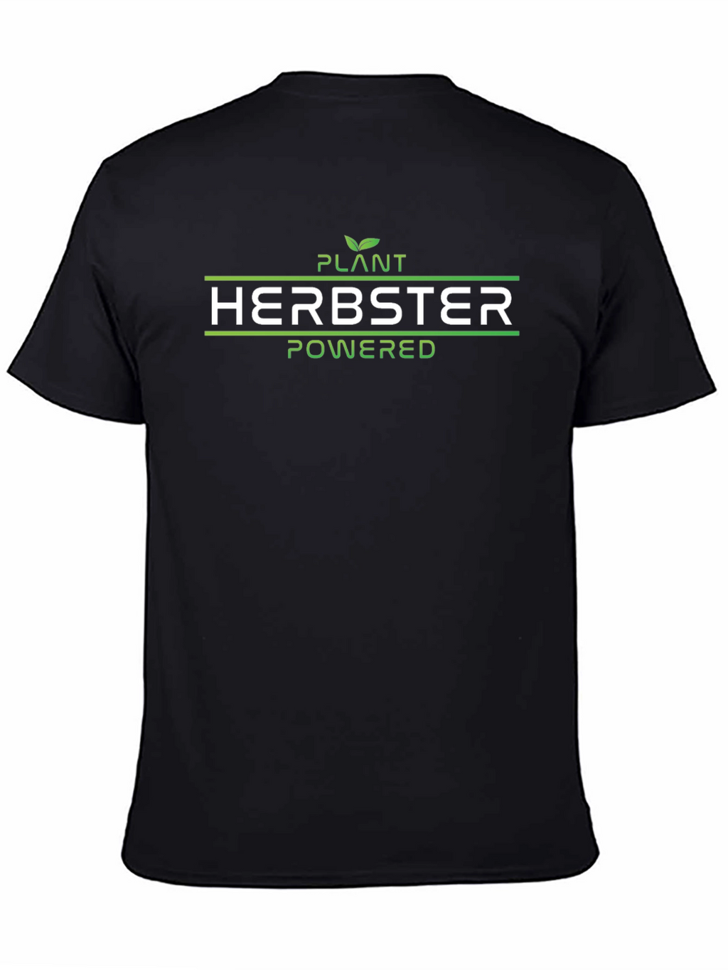 Plant Herbster Powered Black T-Shirt