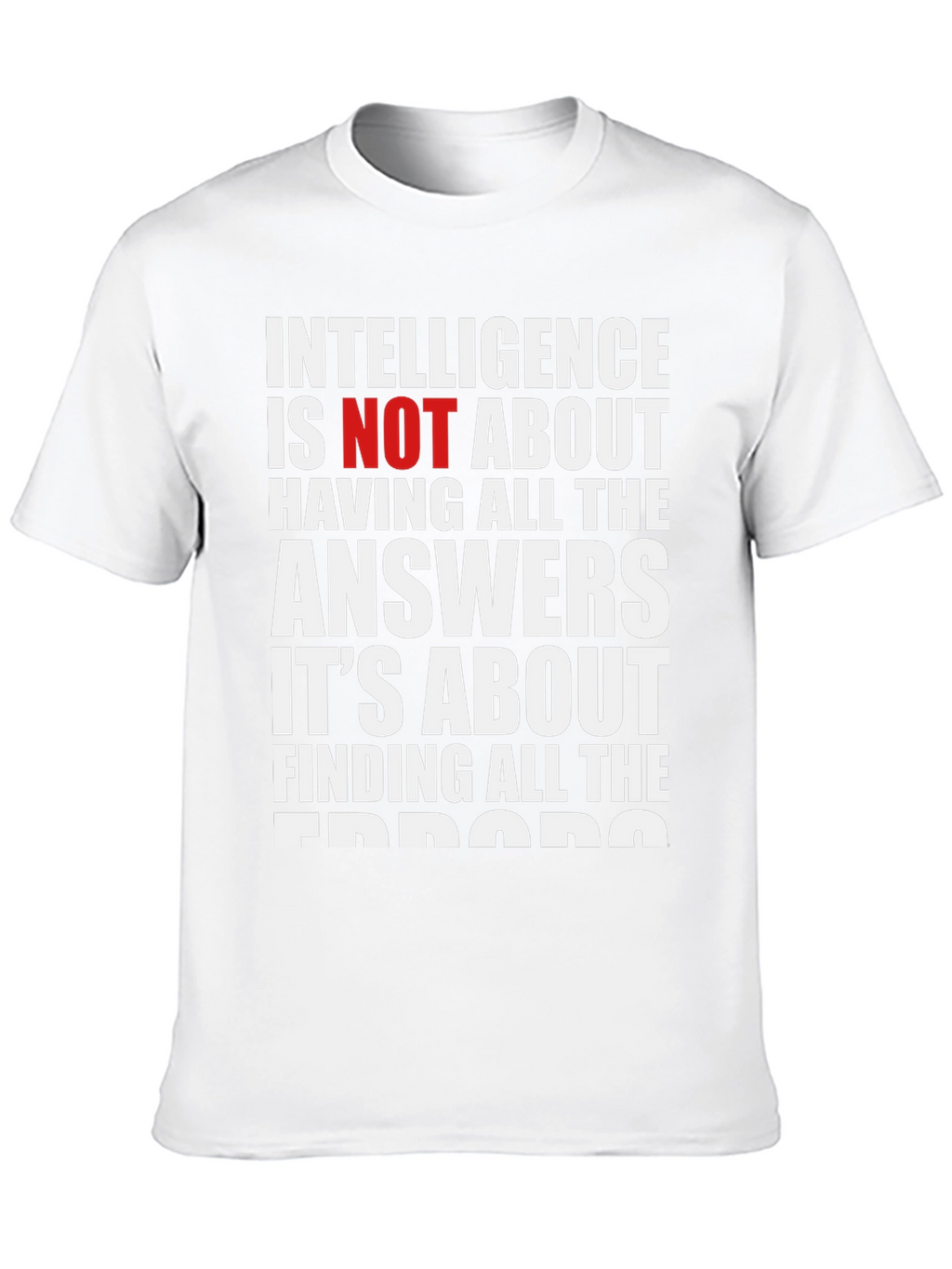 Intelligence About Finding Errors T-Shirt