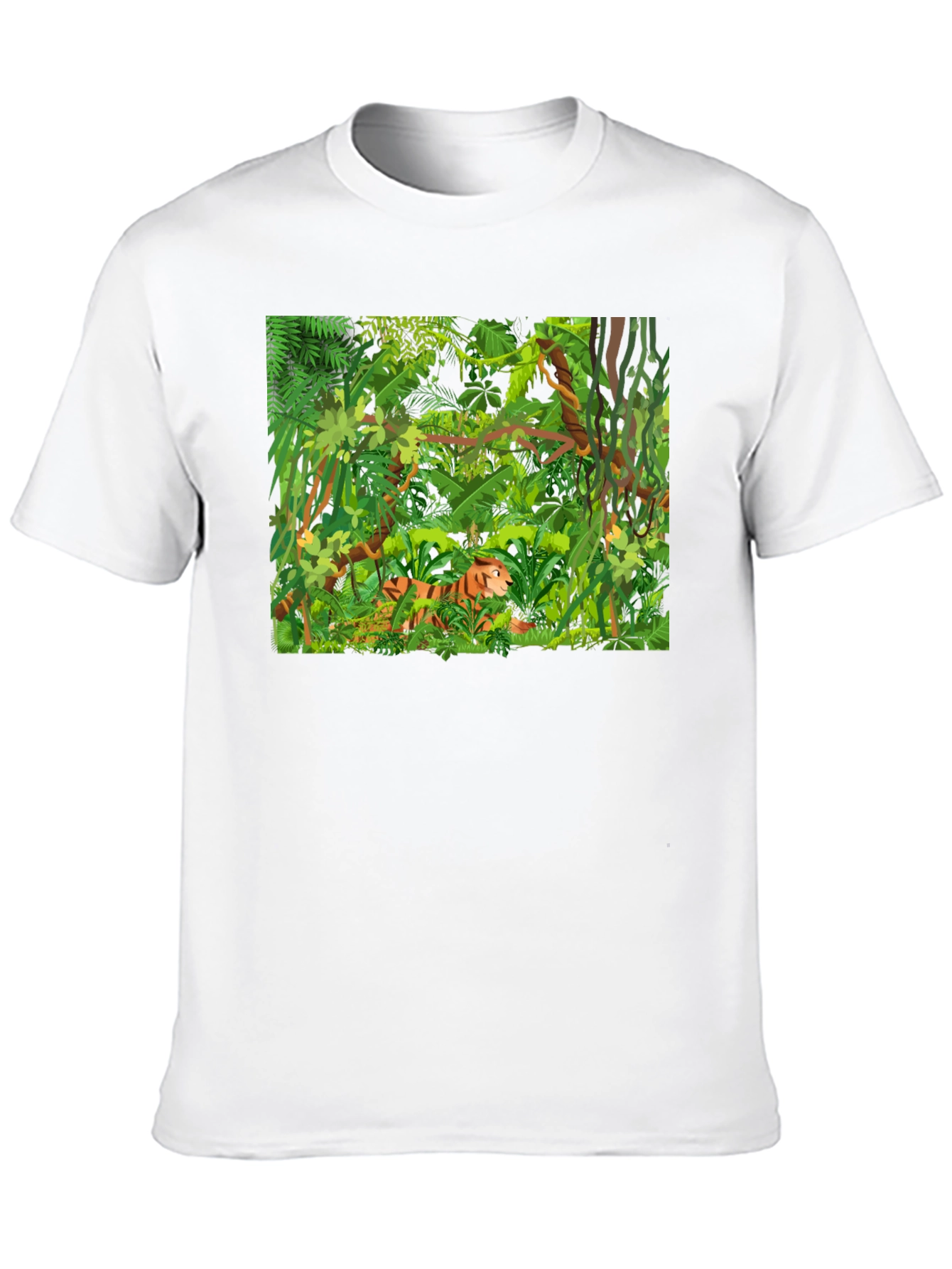 Jungle Tiger Graphic T-Shirt - Mens Black Tee
