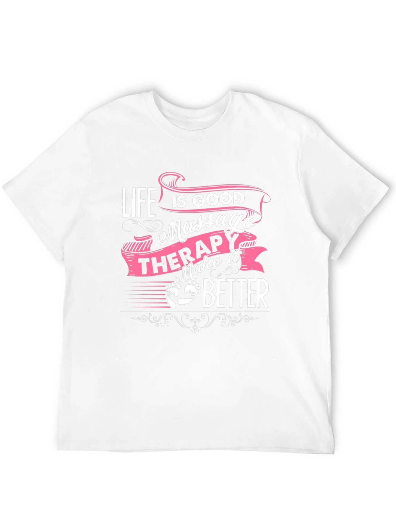 Life is Good Massage Therapy Black T-Shirt