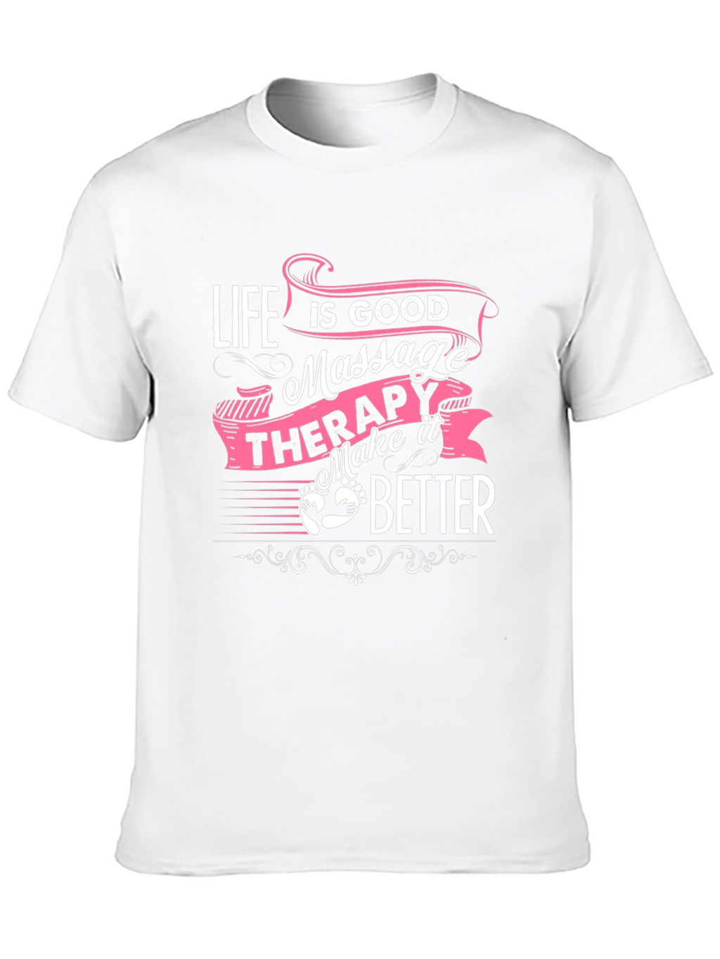 Life is Good Massage Therapy Black T-Shirt