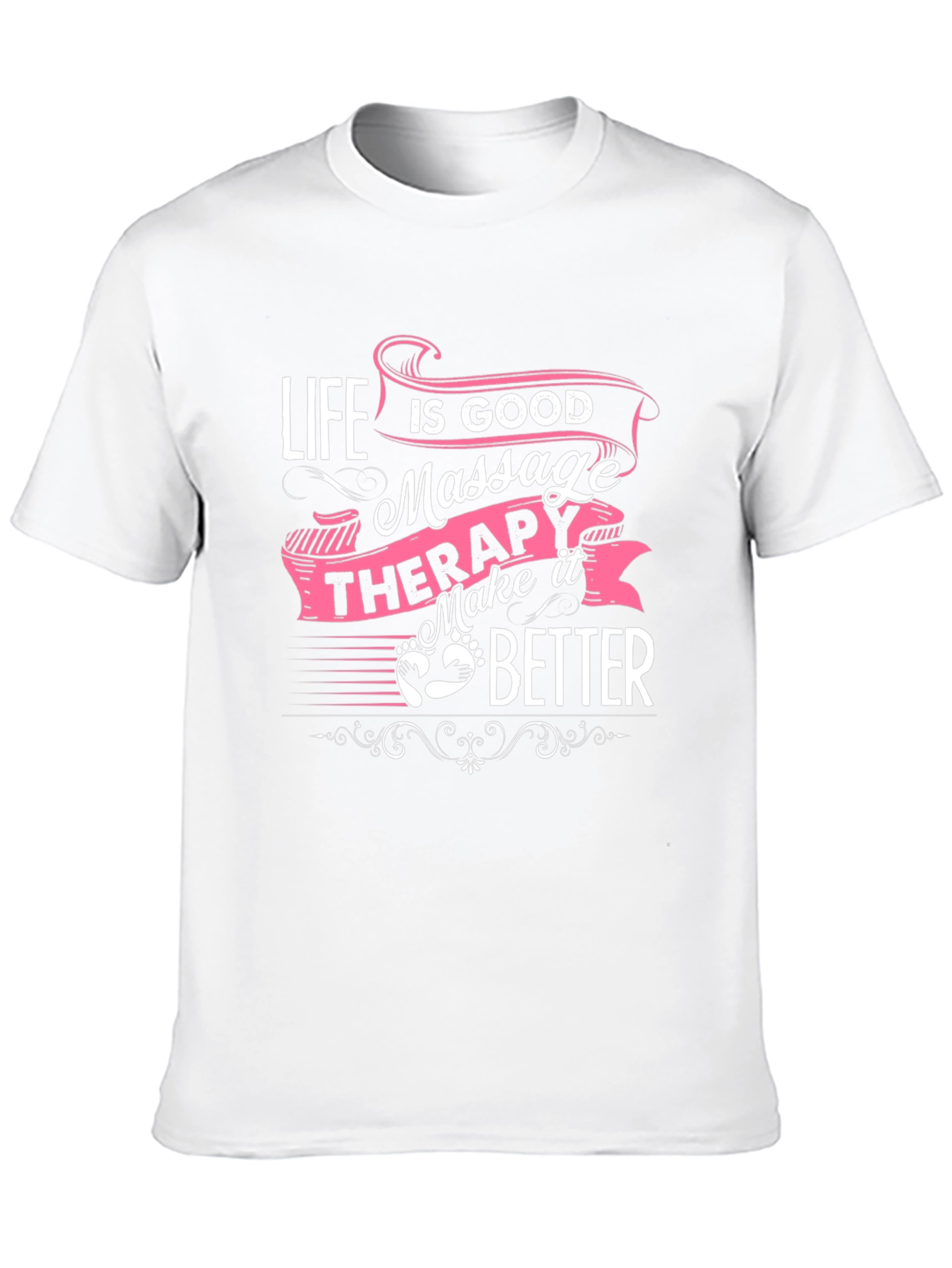 Life is Good Massage Therapy Black T-Shirt