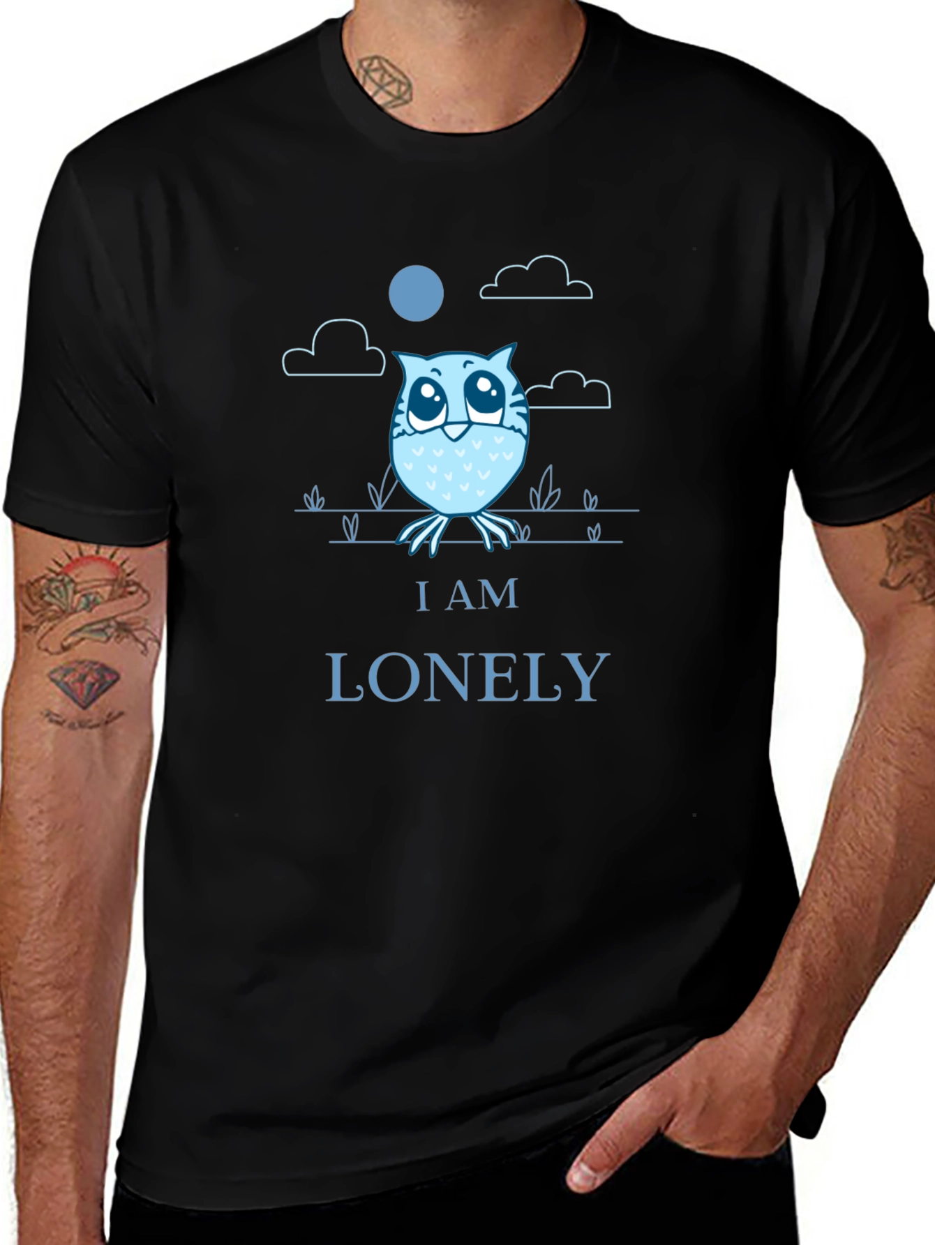 Lonely Owl Graphic T-Shirt - Comfort & Style