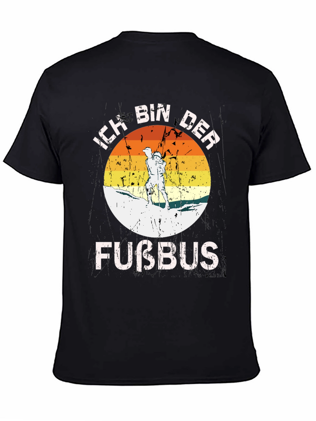 Ich Bin Der Fussbus Hiking T-Shirt - Black