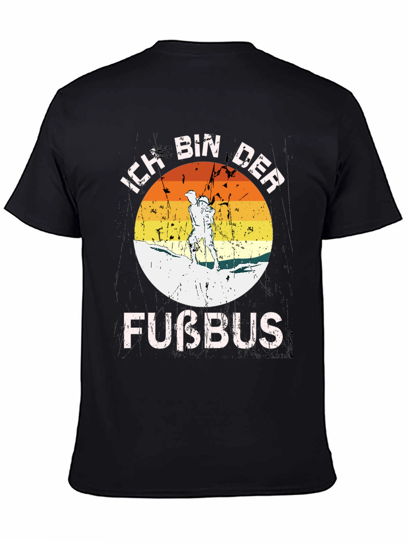 Ich Bin Der Fussbus Hiking T-Shirt - Black