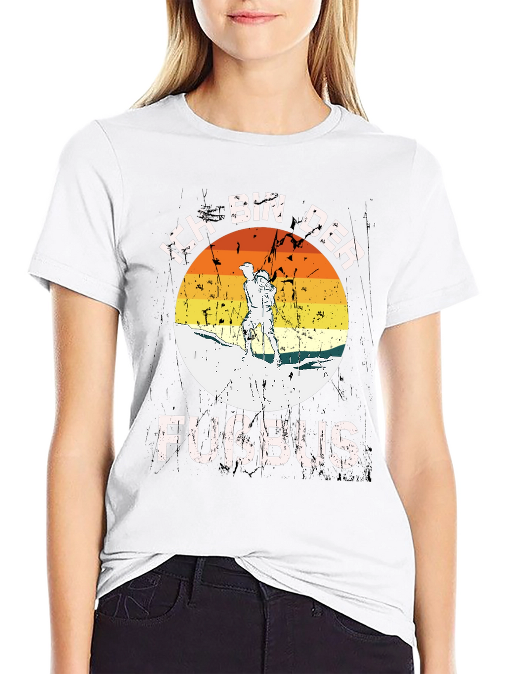 Ich Bin Der Fussbus Hiking T-Shirt - Black