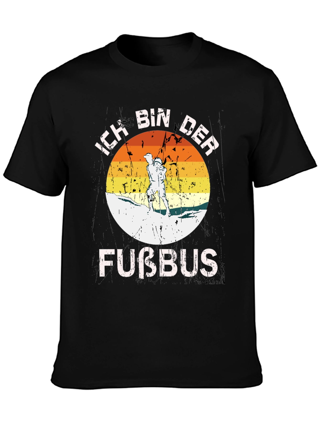Ich Bin Der Fussbus Hiking T-Shirt - Black