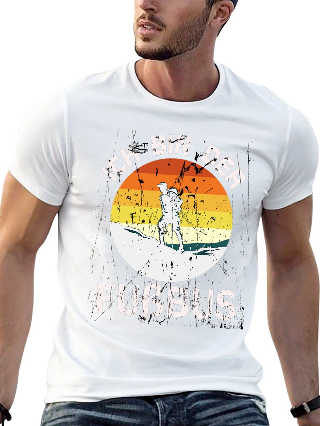 Ich Bin Der Fussbus Hiking T-Shirt - Black
