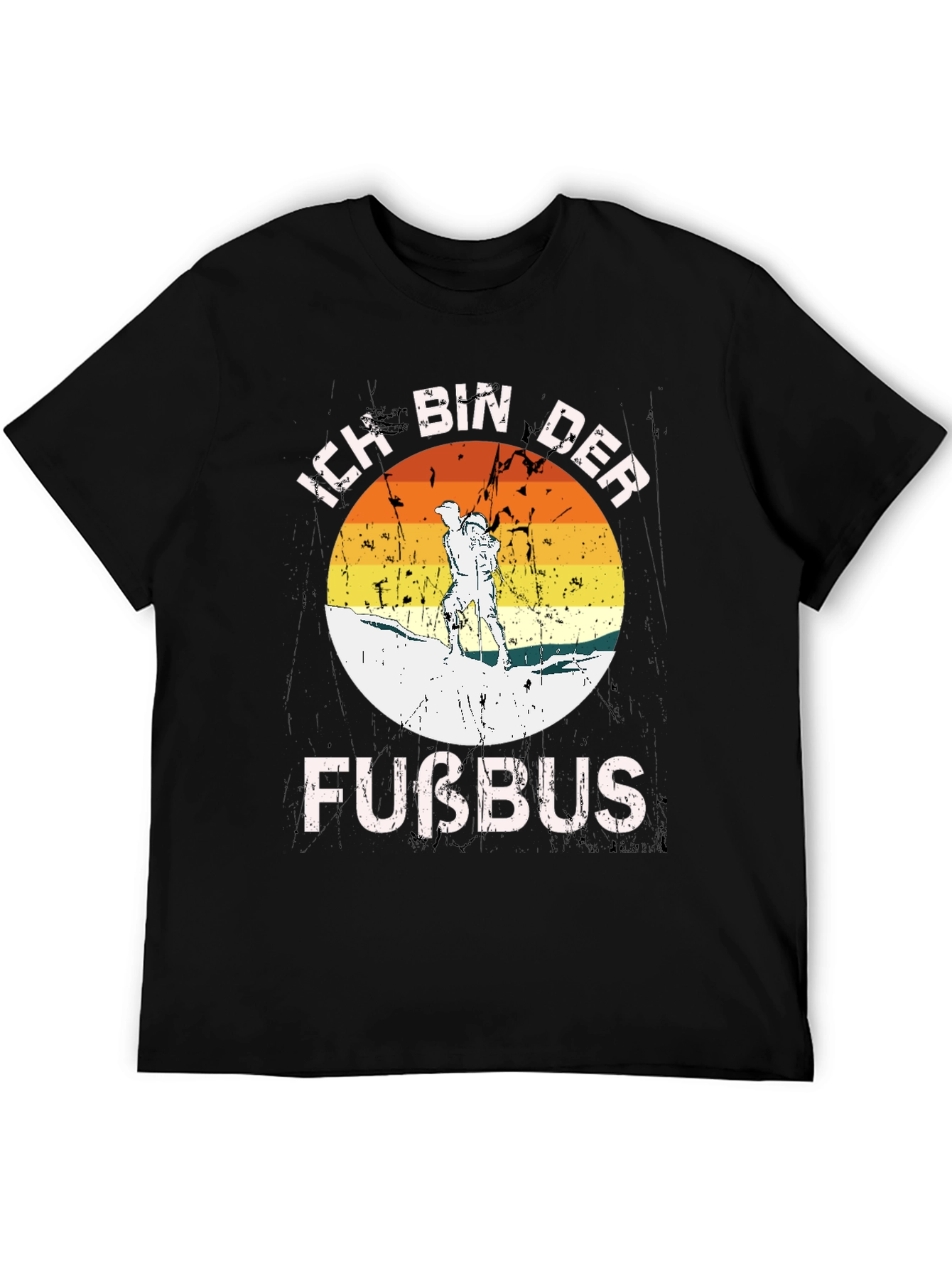 Ich Bin Der Fussbus Hiking T-Shirt - Black