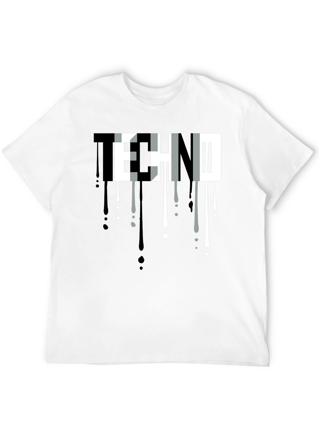 Techno Drip Graphic Tee - Modern Streetwear