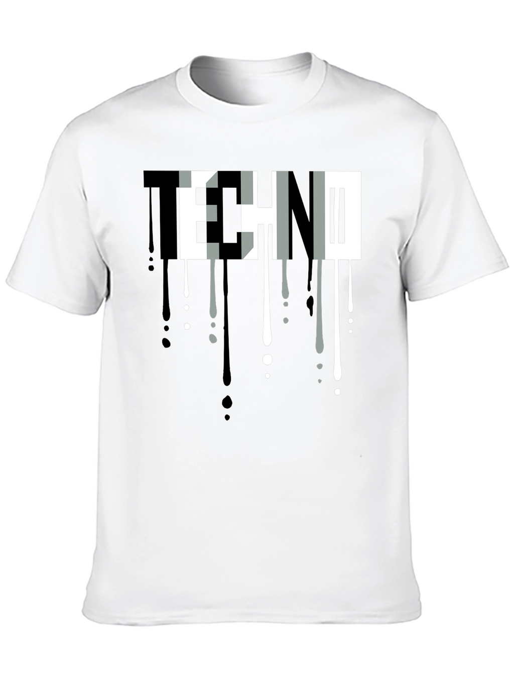 Techno Drip Graphic Tee - Modern Streetwear