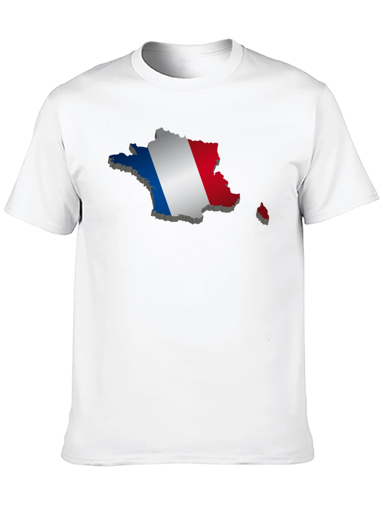 France Flag Map T-Shirt - Black Graphic Tee