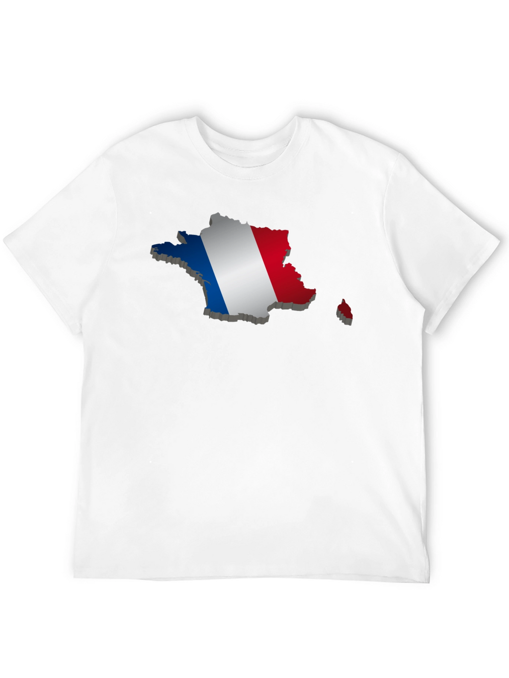 France Flag Map T-Shirt - Black Graphic Tee