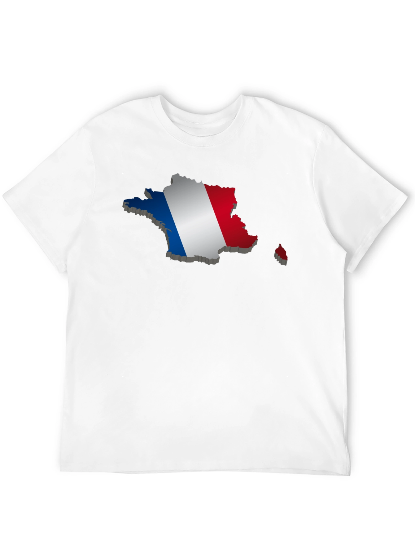 France Flag Map T-Shirt - Black Graphic Tee