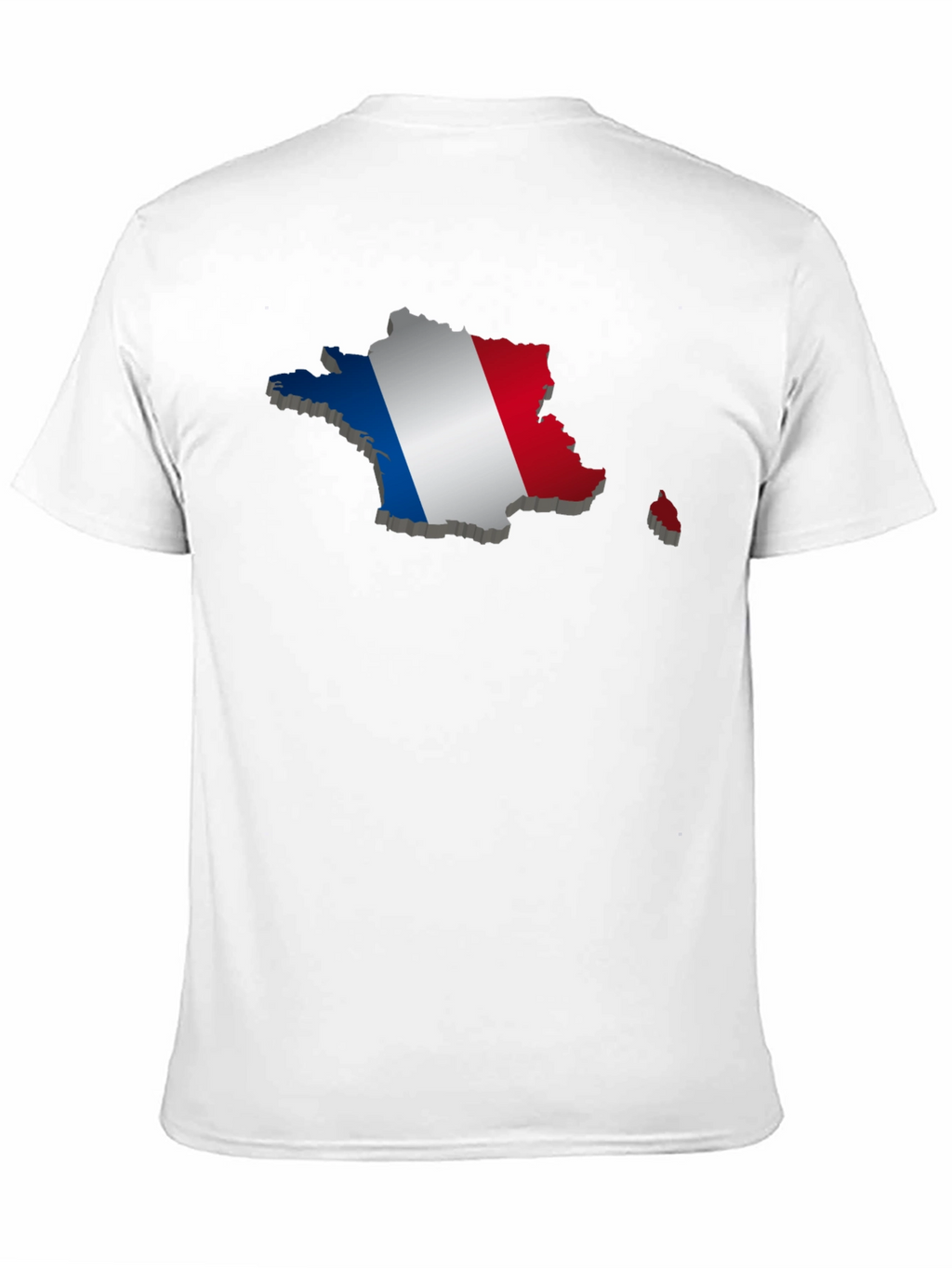 France Flag Map T-Shirt - Black Graphic Tee