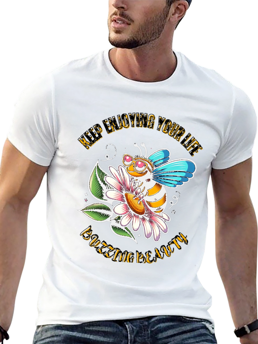 Buzzing Beauty Bee Graphic Tee