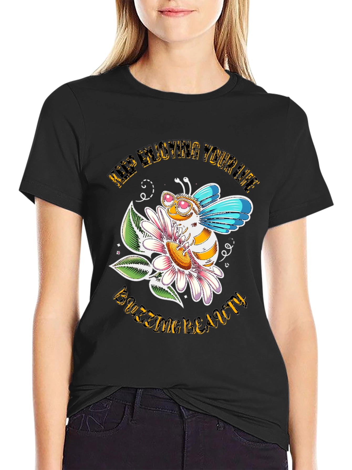 Buzzing Beauty Bee Graphic Tee