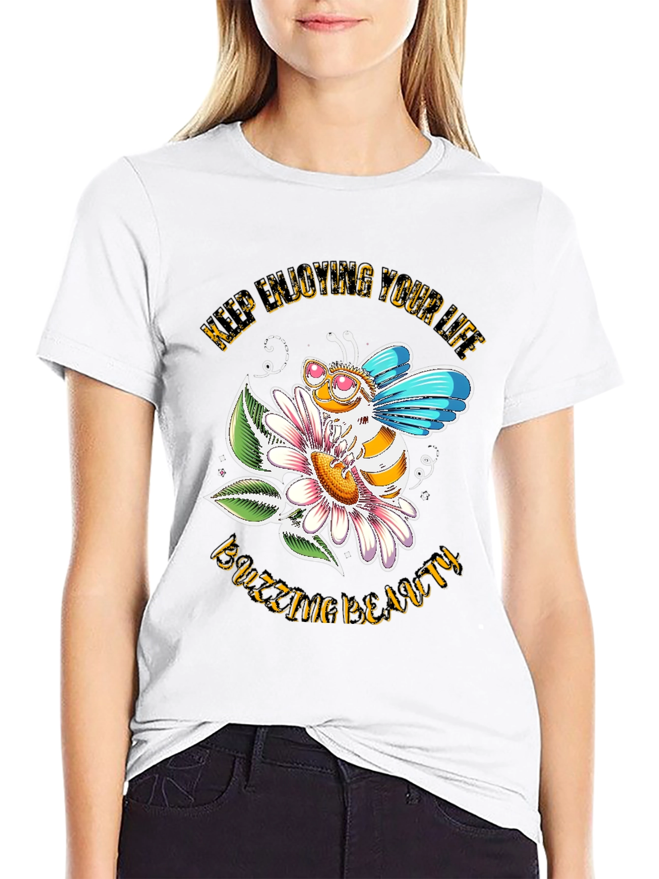Buzzing Beauty Bee Graphic Tee