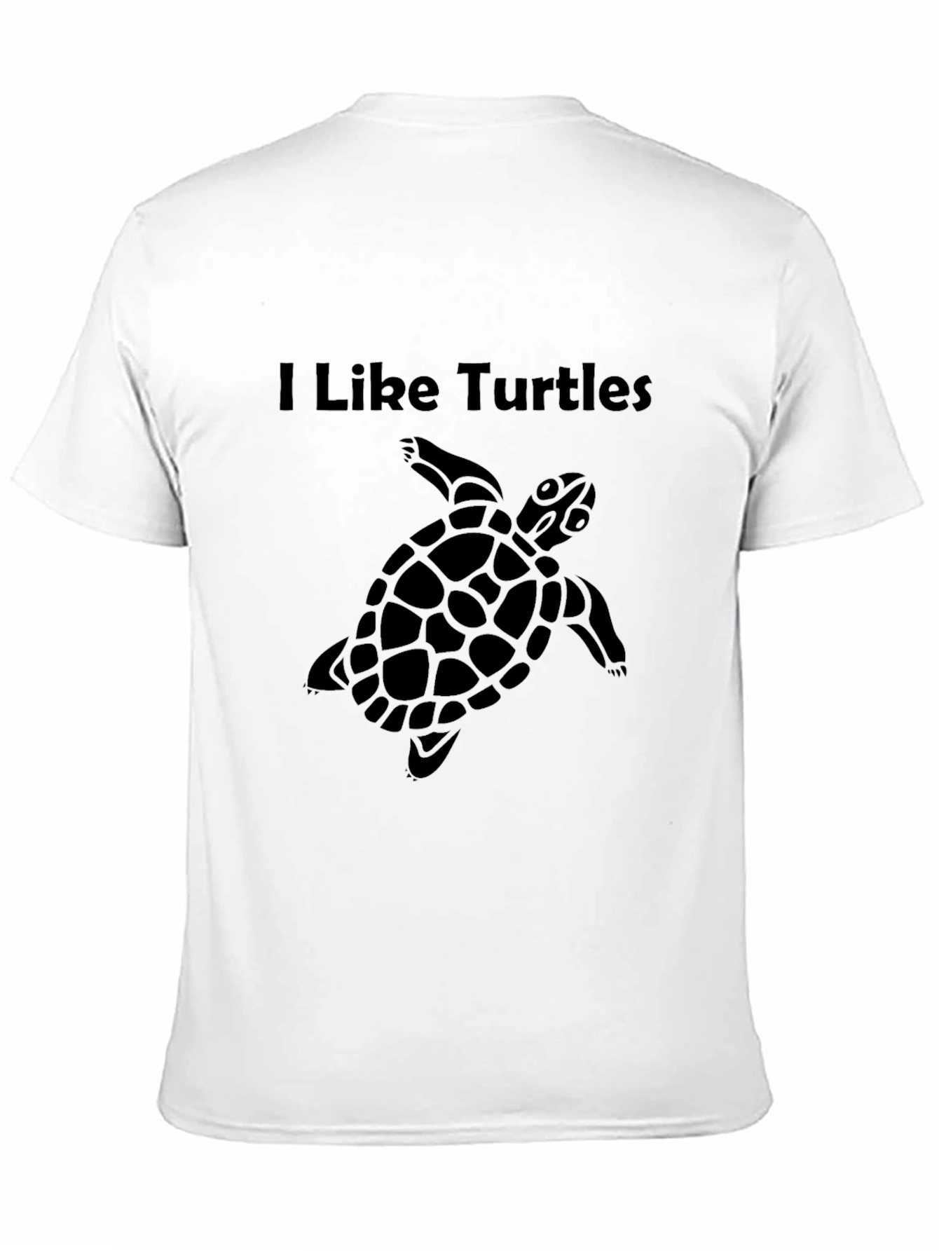 I Like Turtles Black Graphic Tee
