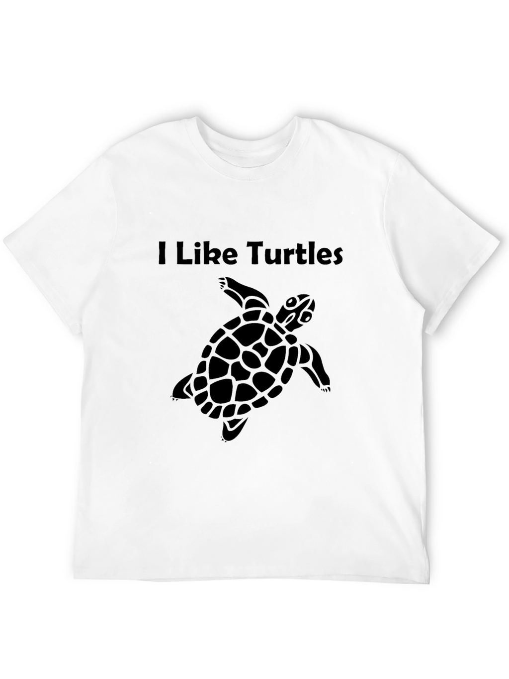 I Like Turtles Black Graphic Tee