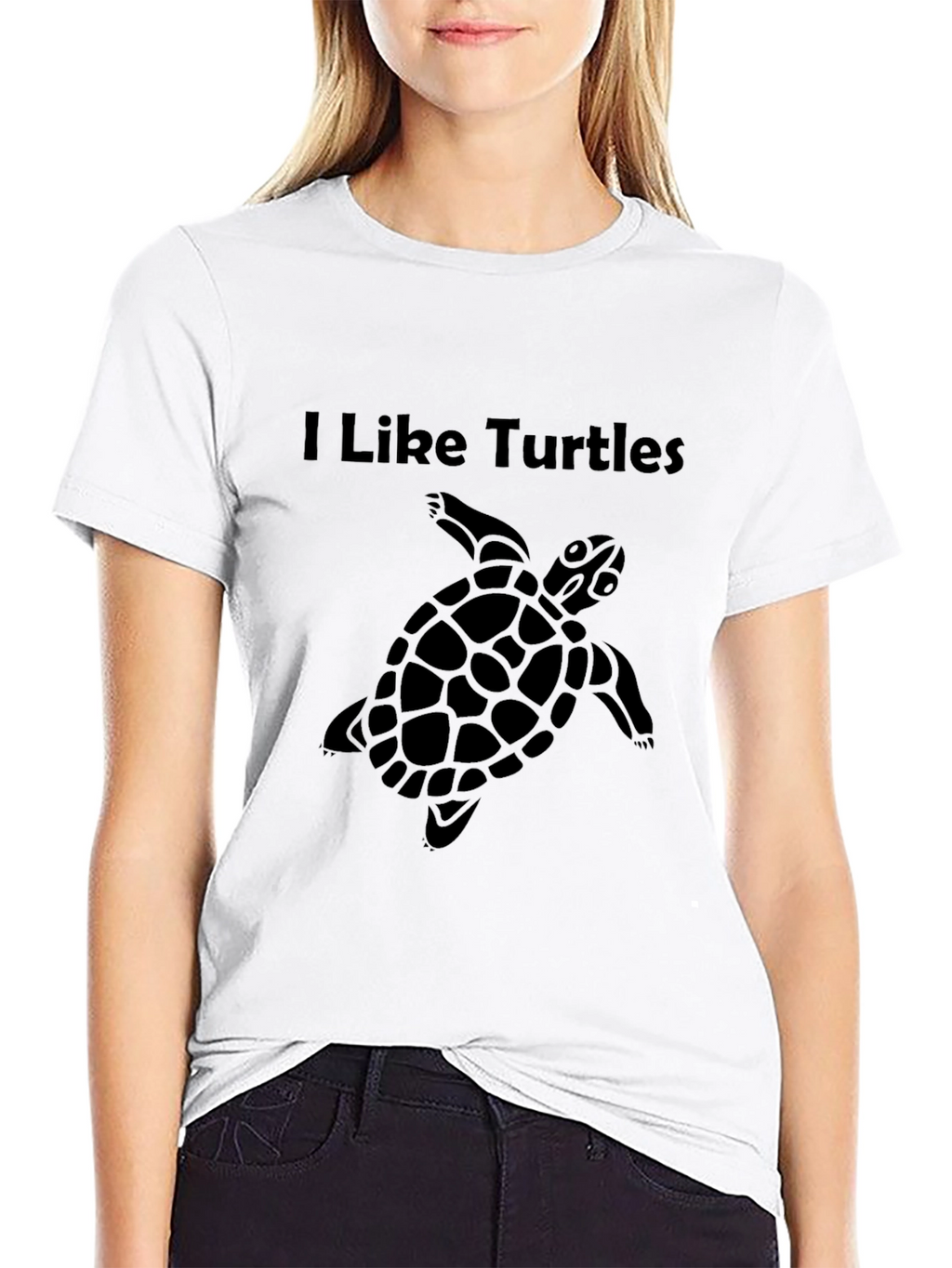 I Like Turtles Black Graphic Tee