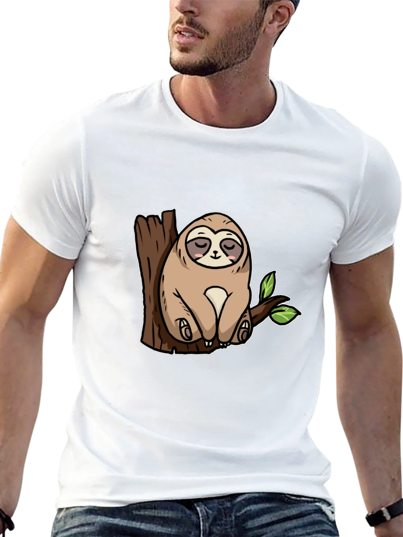 Sloth on Tree T-Shirt - Cute Animal Tee