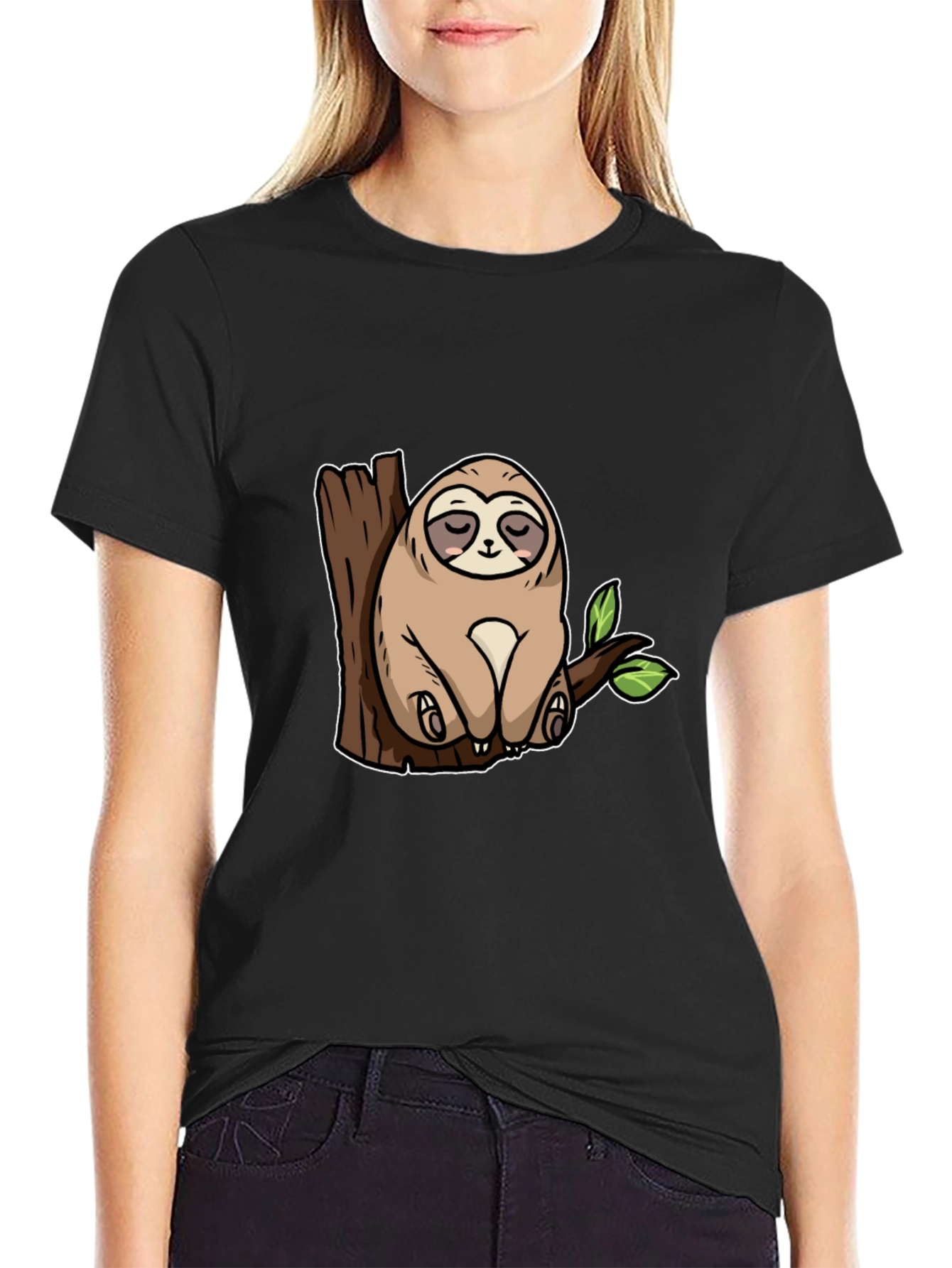 Sloth on Tree T-Shirt - Cute Animal Tee
