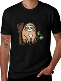Sloth on Tree T-Shirt - Cute Animal Tee