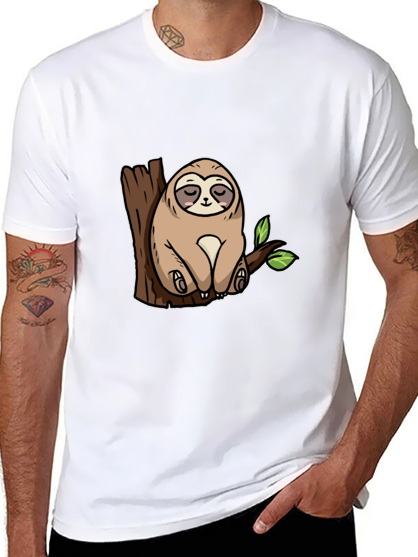 Sloth on Tree T-Shirt - Cute Animal Tee
