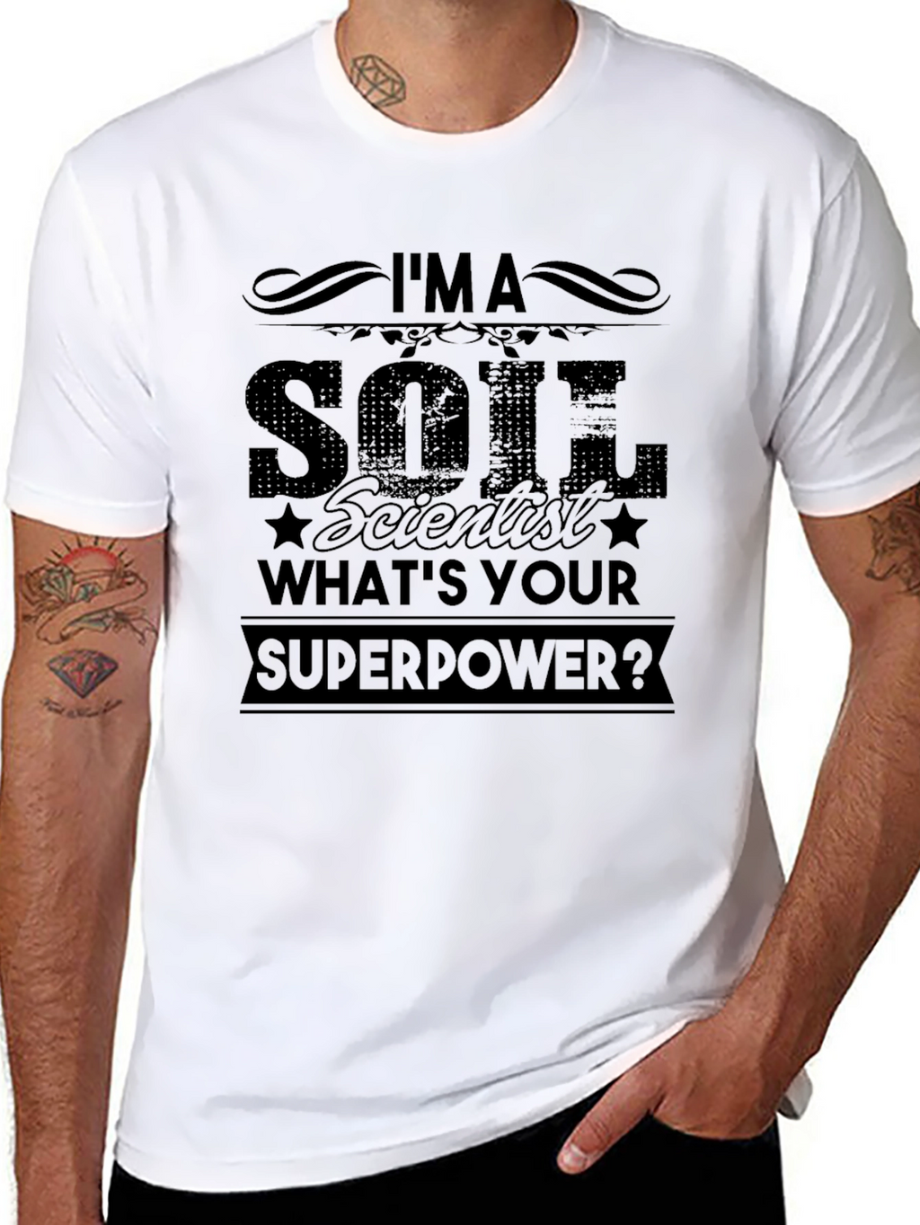 Soil Scientist Superpower Black T-Shirt