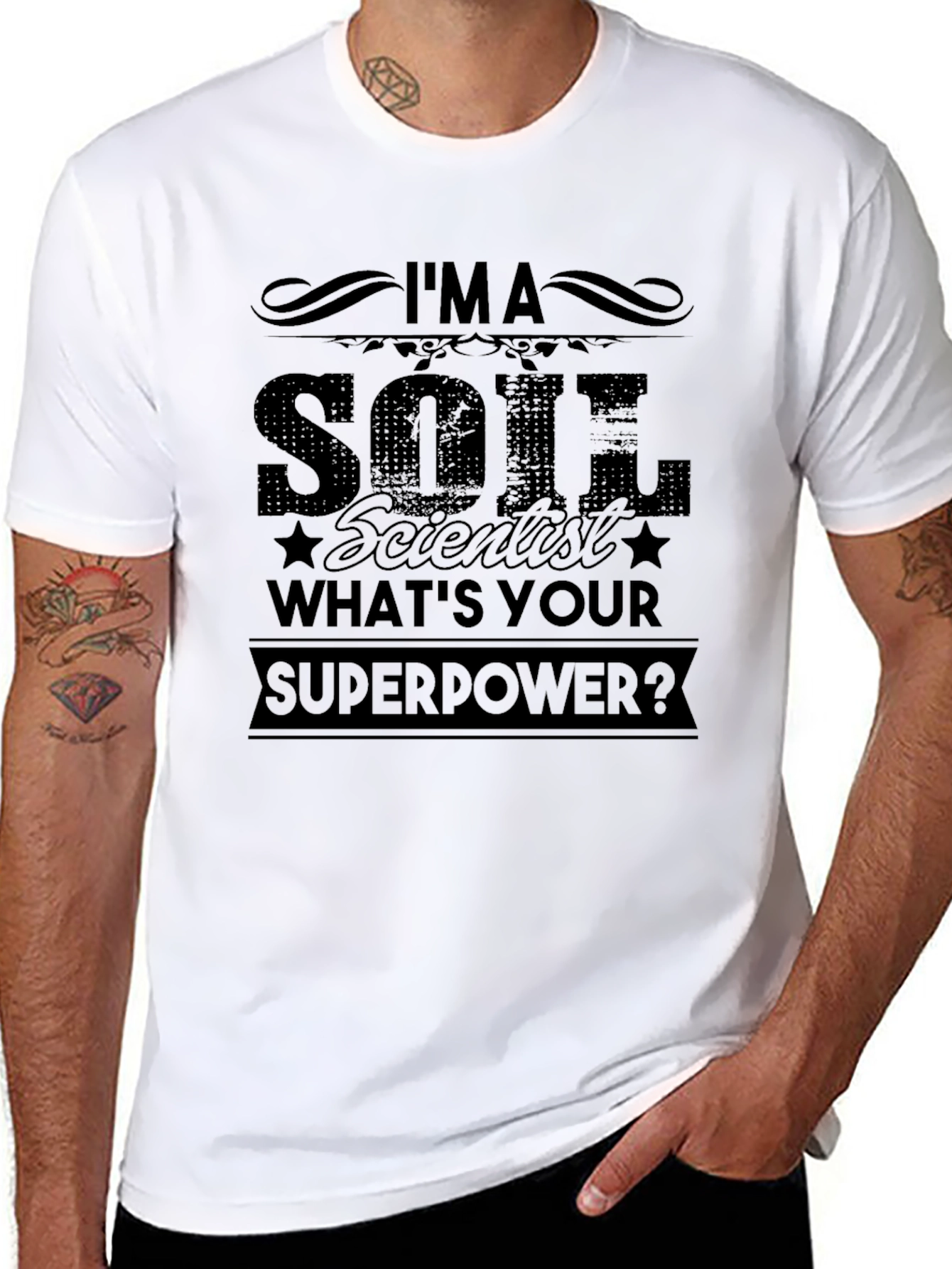 Soil Scientist Superpower Black T-Shirt