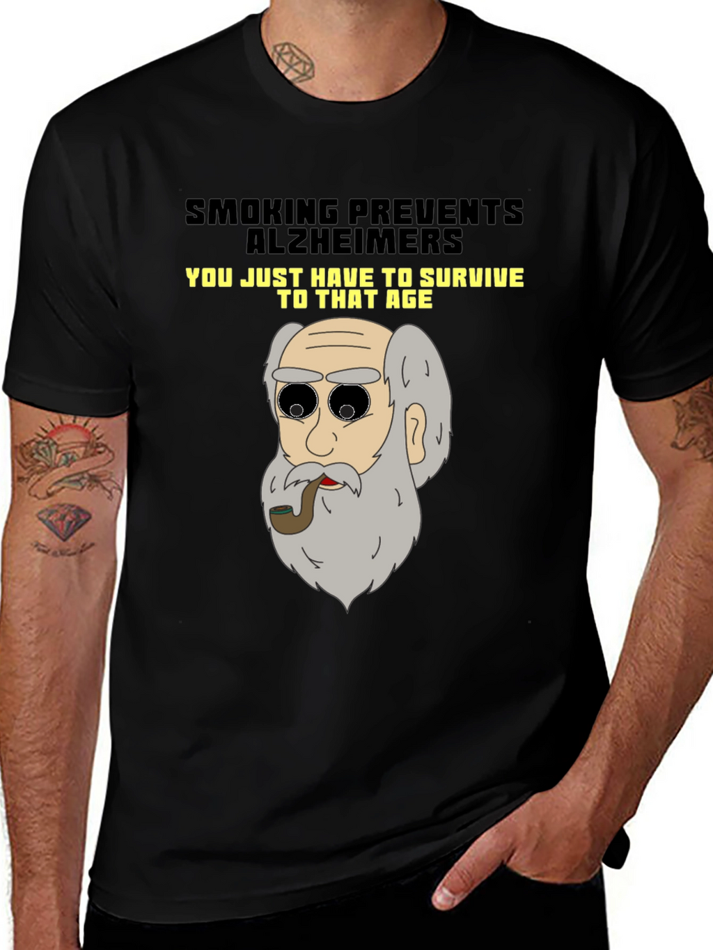 Smoking Prevents Alzheimers T-Shirt Funny Graphic Tee