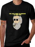 Smoking Prevents Alzheimers T-Shirt Funny Graphic Tee
