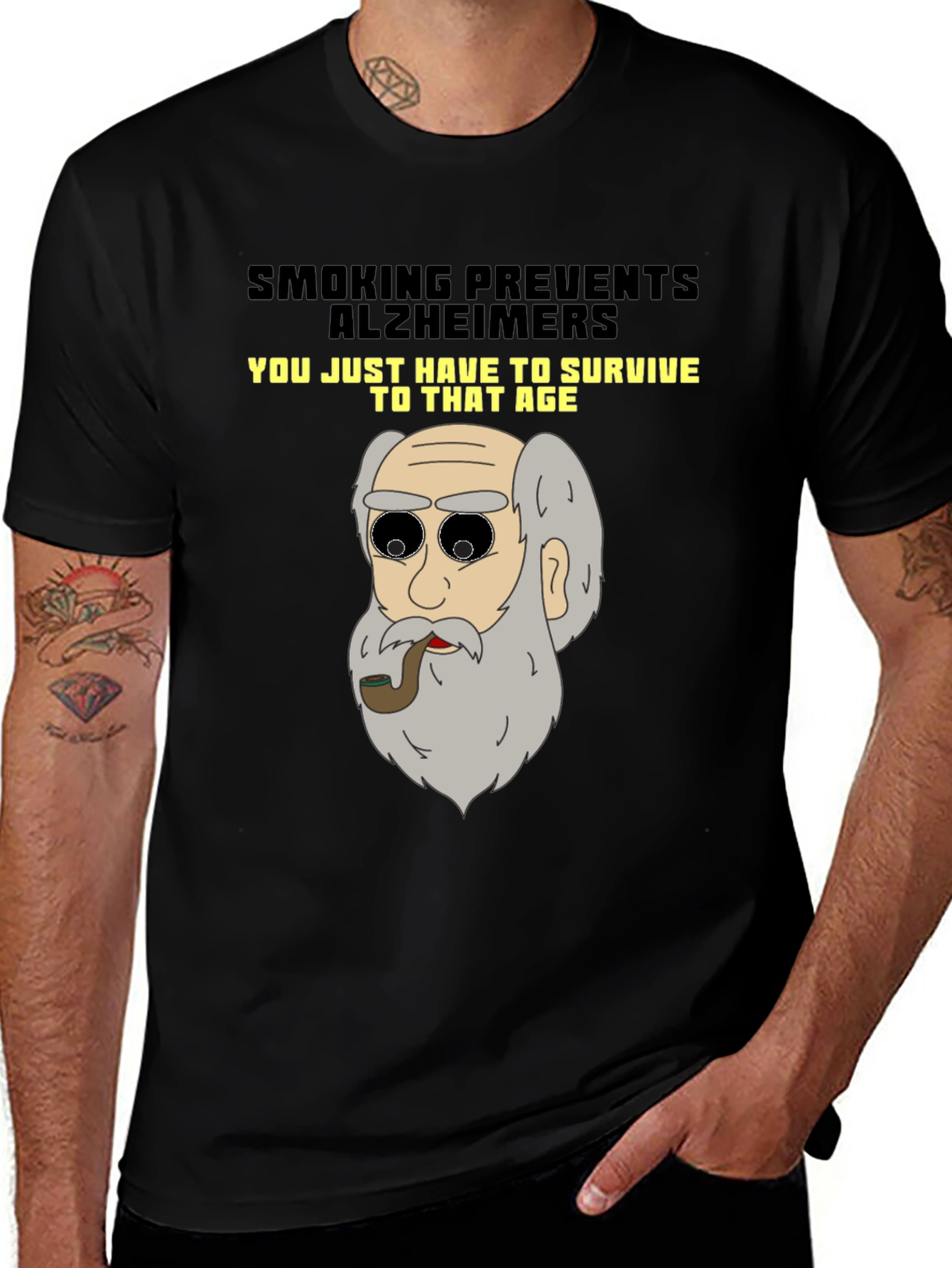Smoking Prevents Alzheimers T-Shirt Funny Graphic Tee