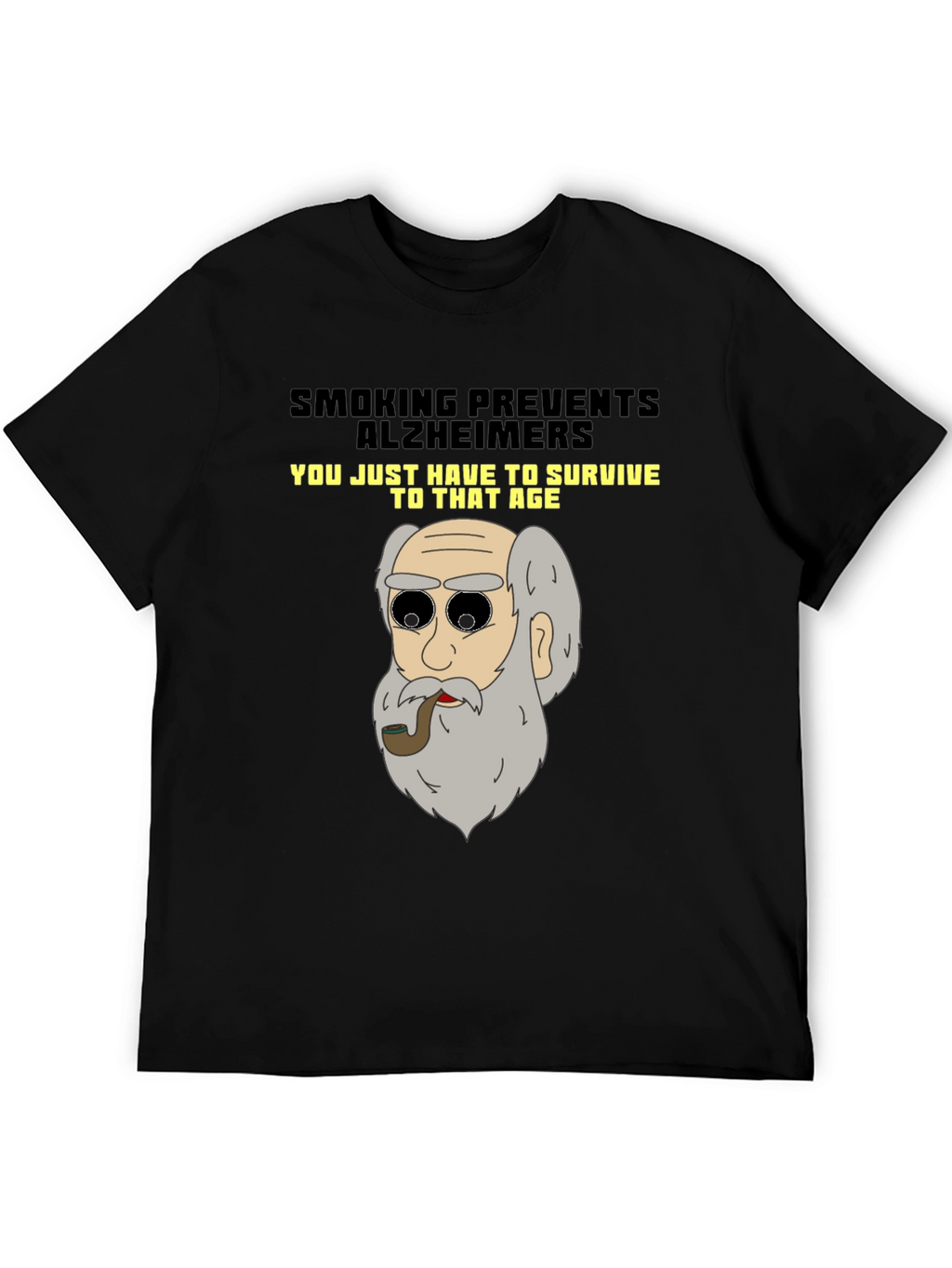 Smoking Prevents Alzheimers T-Shirt Funny Graphic Tee