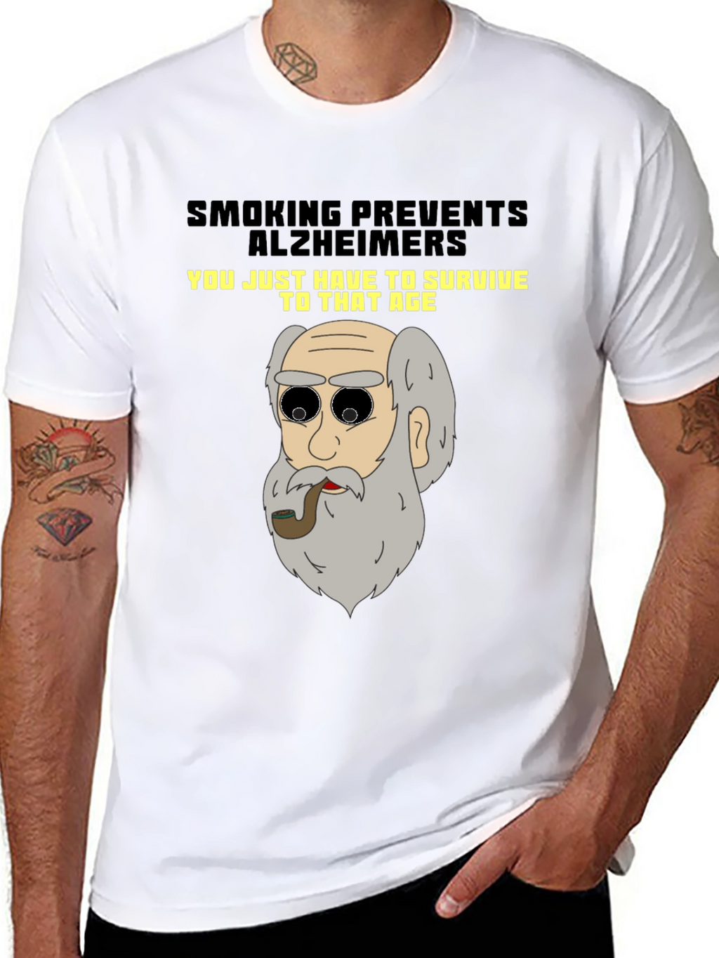 Smoking Prevents Alzheimers T-Shirt Funny Graphic Tee