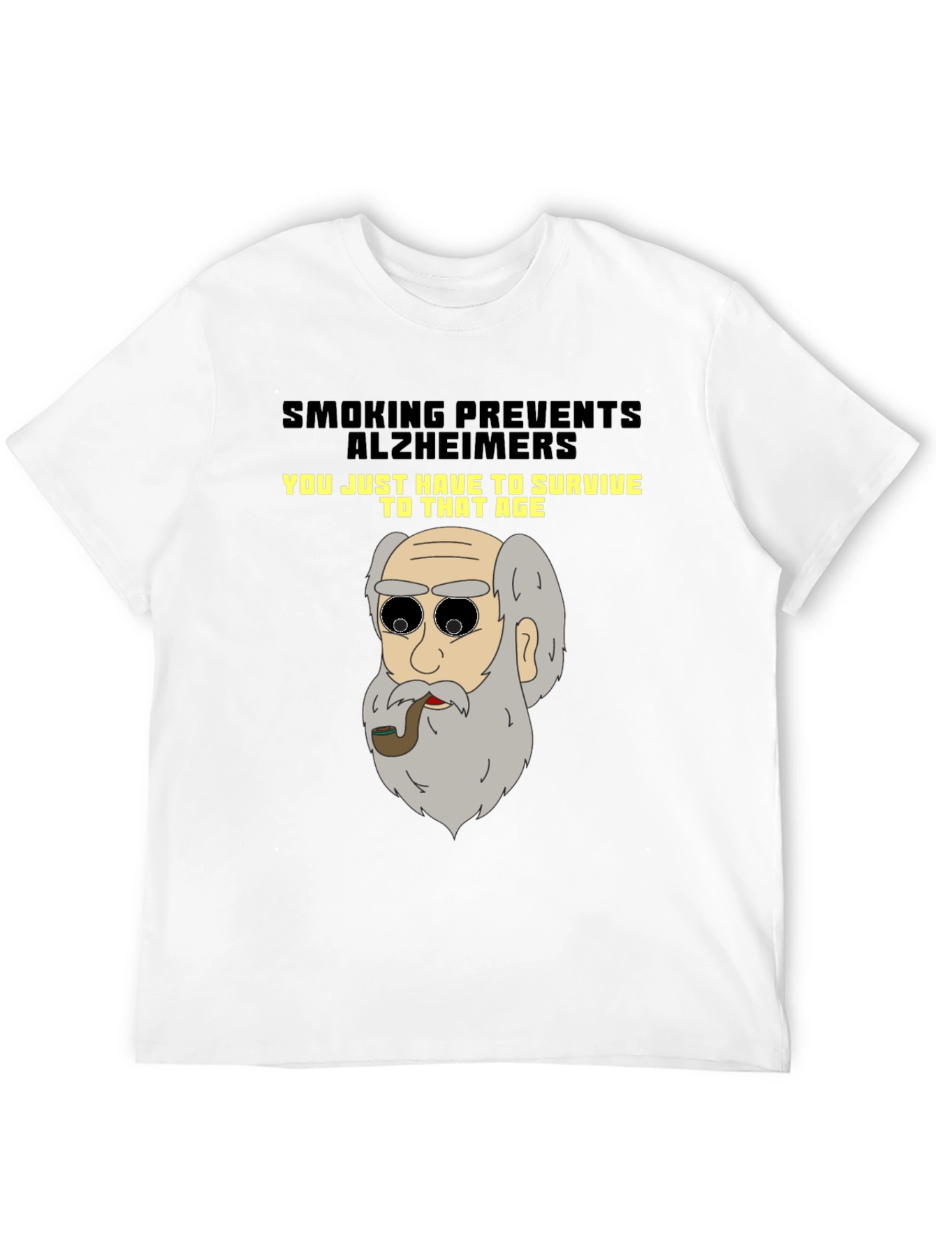 Smoking Prevents Alzheimers T-Shirt Funny Graphic Tee