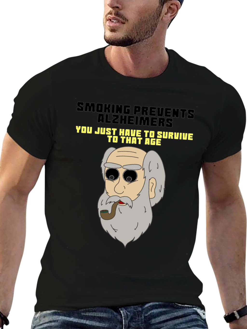 Smoking Prevents Alzheimers T-Shirt Funny Graphic Tee