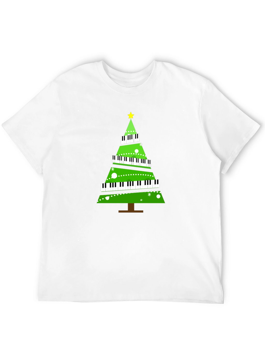 Piano Keyboard Christmas Tree T-Shirt