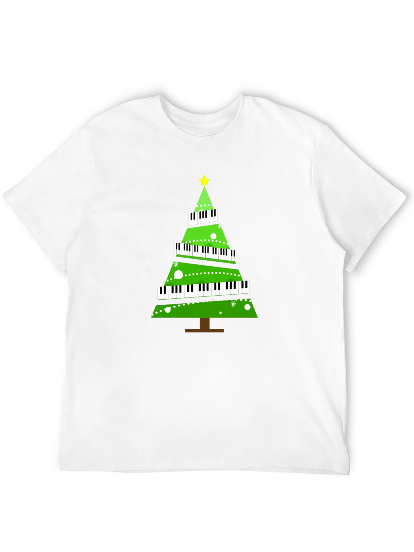 Piano Keyboard Christmas Tree T-Shirt