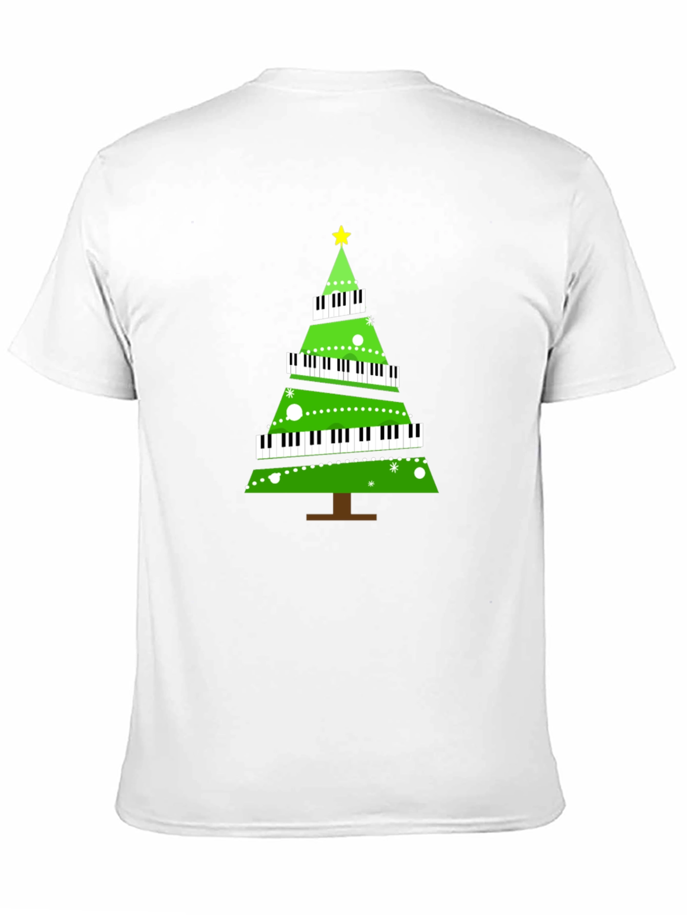 Piano Keyboard Christmas Tree T-Shirt