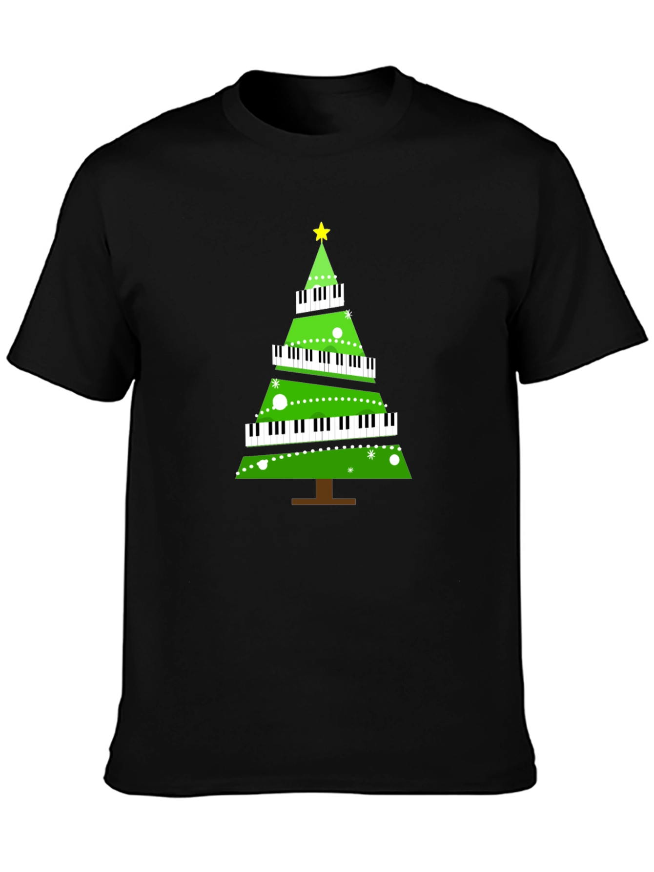 Piano Keyboard Christmas Tree T-Shirt