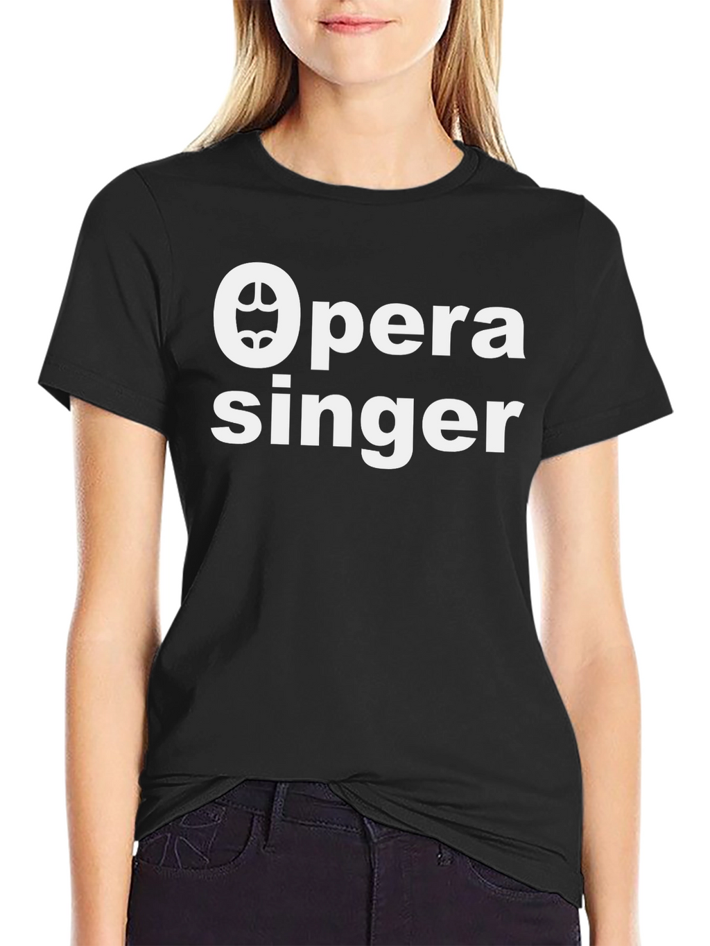 Opera Singer Graphic T-Shirt - Black Cotton Tee